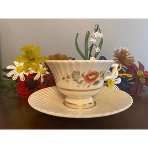 Vintage Lenox Temple blossom footed Teacup and saucer